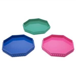 NEW TWO'S COMPANY octagonal tray in blue